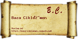 Baza Ciklámen névjegykártya